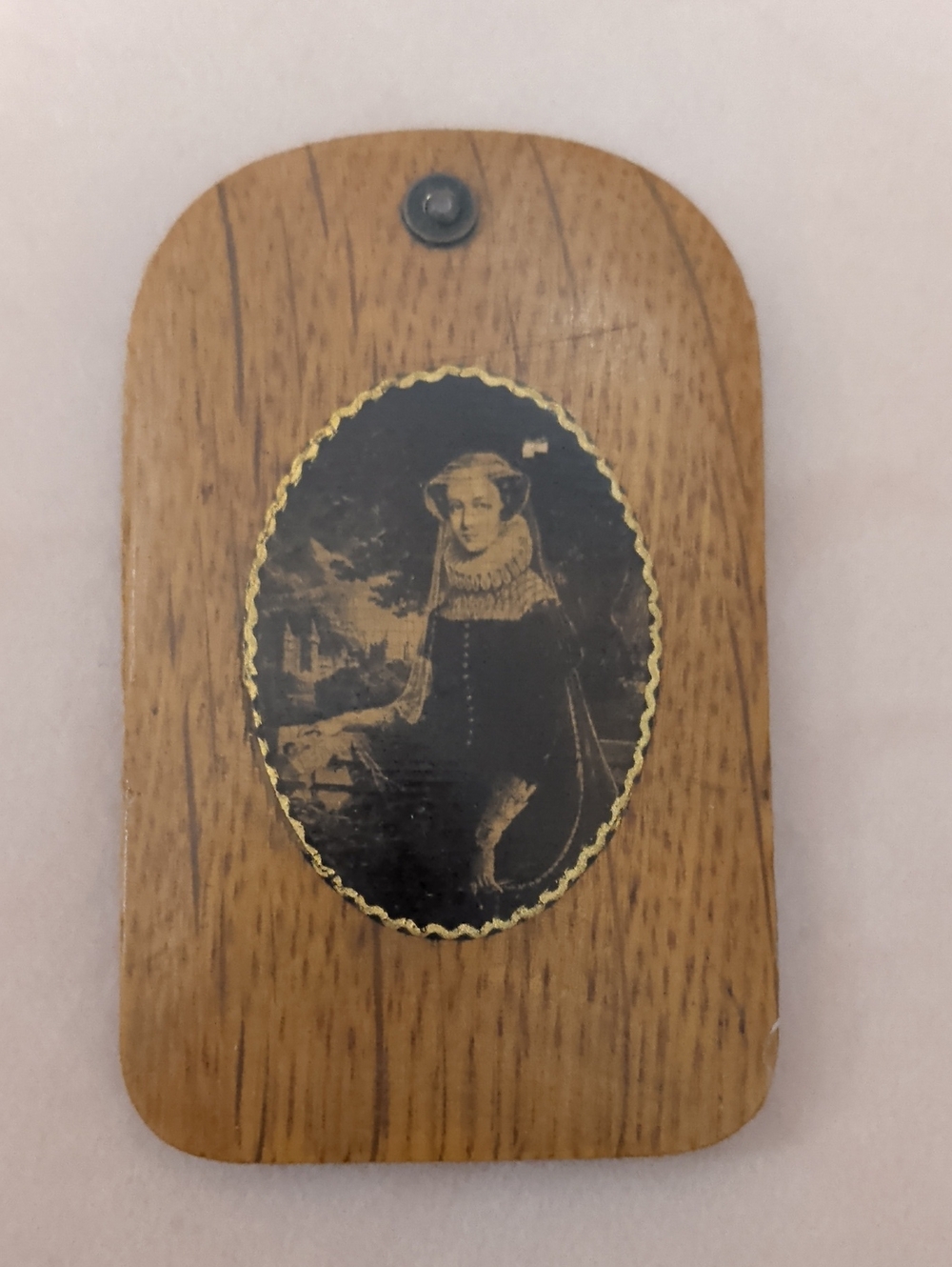 Antique Scottish Mauchline Ware Relic Oak Aide-Mémoire Circa 1880's